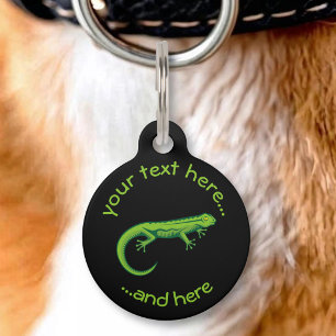 Médaillon Pour Animaux Lézard vert