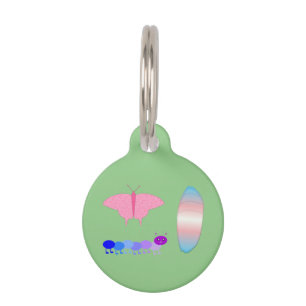Médaillon Pour Animaux LGBTQIA Transgenre Fierté Caterpillar to Butfly