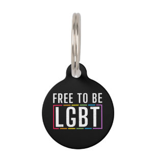 Médaillon Pour Animaux Libre d'être LGBT Bisexual Lesbian Gay pride