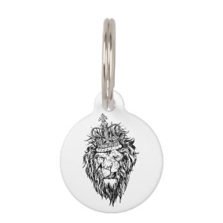 Médaillon Pour Animaux Lion dans la couronne