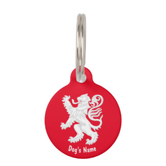 Médaillon Pour Animaux Lion Écossais Personnaliser