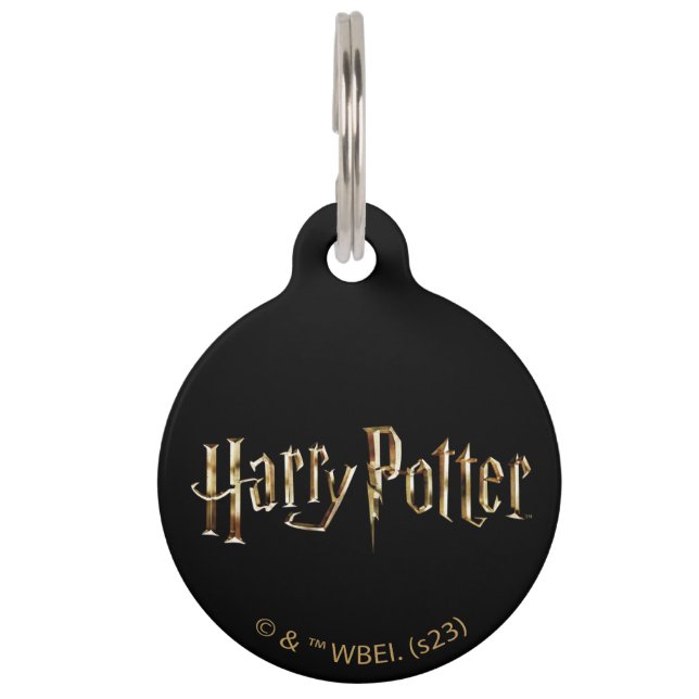 Médaillon Pour Animaux Logo Gold Harry Potter (Devant)