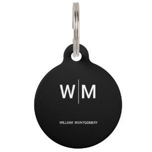 Médaillon Pour Animaux Logo Marque Noir Entreprise Commerciale Société