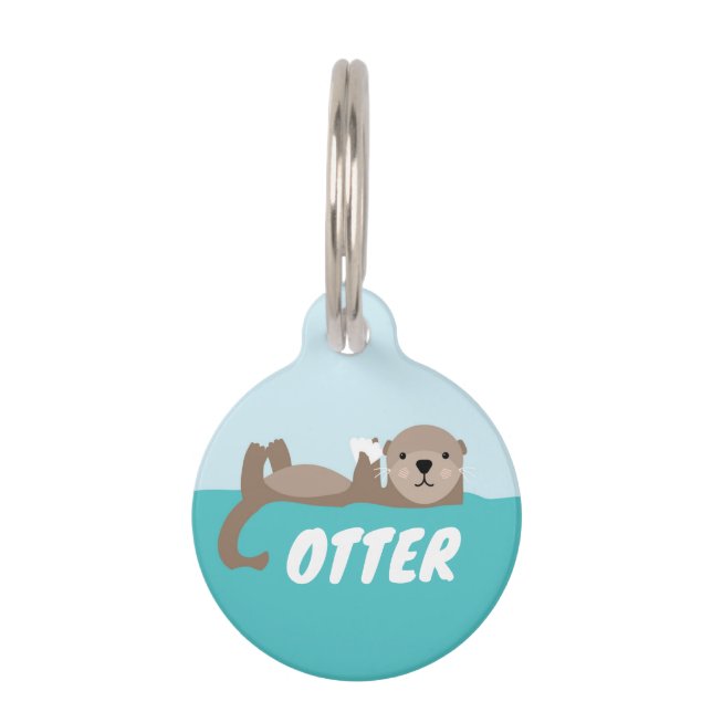 Médaillon Pour Animaux loutre (Devant)