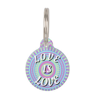 Médaillon Pour Animaux Love Is Love Fierté