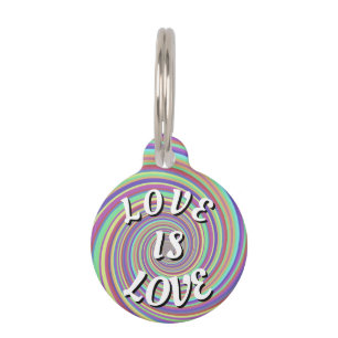 Médaillon Pour Animaux Love Is Love Fierté