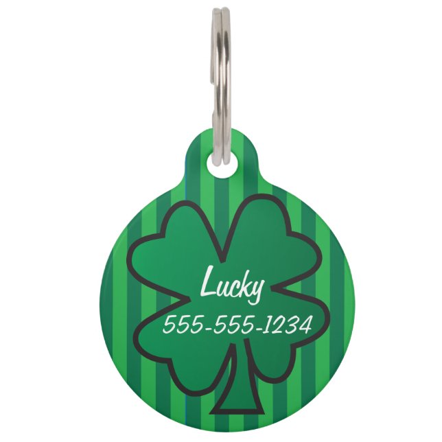 Médaillon Pour Animaux Lucky Charm Shamrock (Devant)