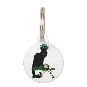 Médaillon Pour Animaux Lucky Le Conversation Noir Saint Patrick's Day