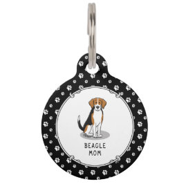 Médaillon Pour Animaux Maman Beagle (tri couleur 3) Chien Maman Chien Mig
