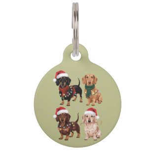 Médaillon Pour Animaux Maman de chien de Noël Teckel Amoureuse Cadeau de 