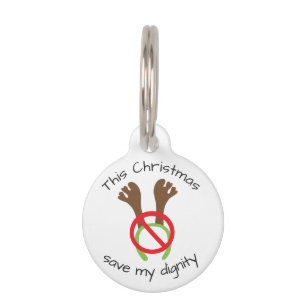Médaillon Pour Animaux Manifestation amusante des Antlers de Noël
