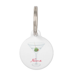 Médaillon Pour Animaux Martini à l'olive sale Thunder_Cove