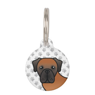 Médaillon Pour Animaux Mastiff Anglais Cartoon Chien Abricot & Infos Anim