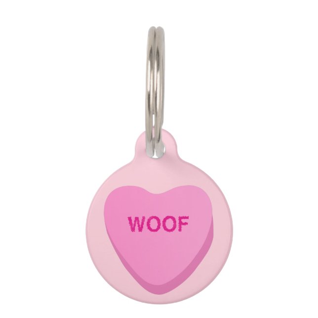Médaillon Pour Animaux Médaille personnalisée pour chien en forme de cœur (Devant)