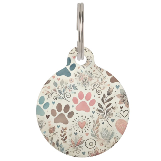 Médaillon Pour Animaux Médaille Ronde pour Animal (Devant)