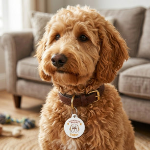 Médaillon Pour Animaux Mignon collier pour chien Ils mangent le chien Mig