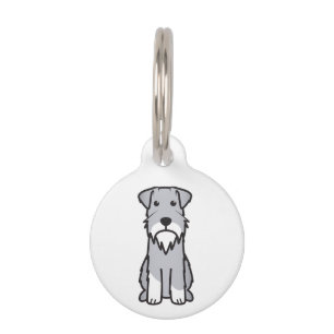 Médaillon Pour Animaux Miniature Schnauzer Dog Cartoon