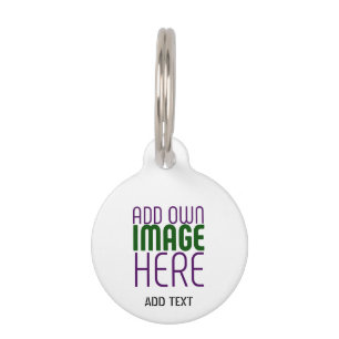 MÉDAILLON POUR ANIMAUX MODÈLE DE TEXTE D'IMAGE BLANCHE SIMPLE MODERNE