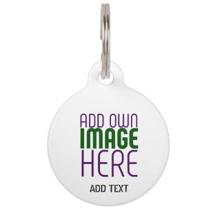 MÉDAILLON POUR ANIMAUX MODÈLE DE TEXTE D'IMAGE BLANCHE SIMPLE MODERNE