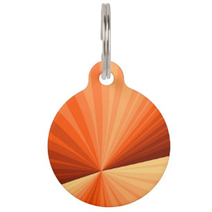 Médaillon Pour Animaux Moderne Abstrait Orange Rouge Vanille Graphique Fr