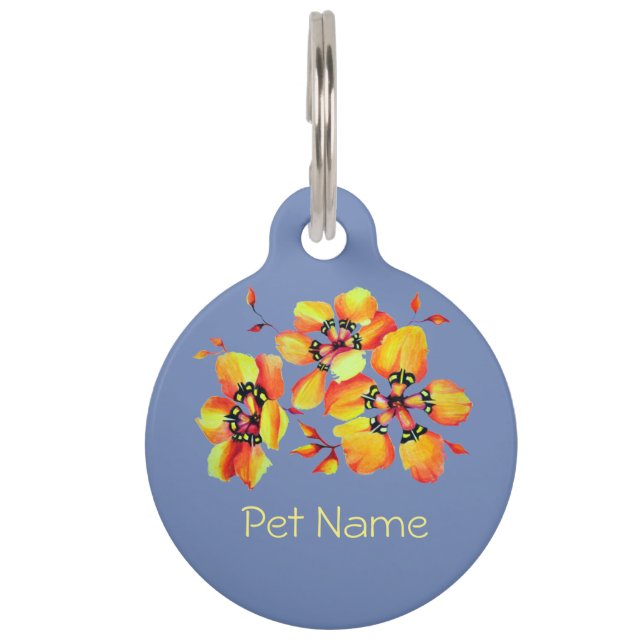 Médaillon Pour Animaux Moderne en style élégant Sapraxis - gris bleu (Devant)