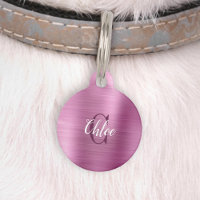 Monogramme en métal brossé rose luxueux