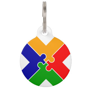 Médaillon Pour Animaux Monogramme Lettre X Puzzle
