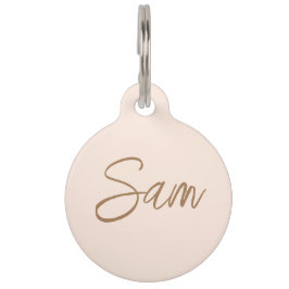 Médaillon Pour Animaux Monogramme simple personnalisé Nom de l'animal