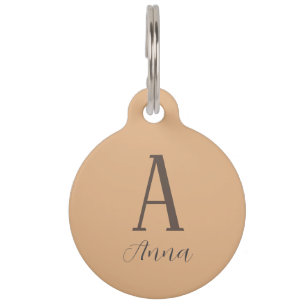 Médaillon Pour Animaux Monogramme Vibe d'automne