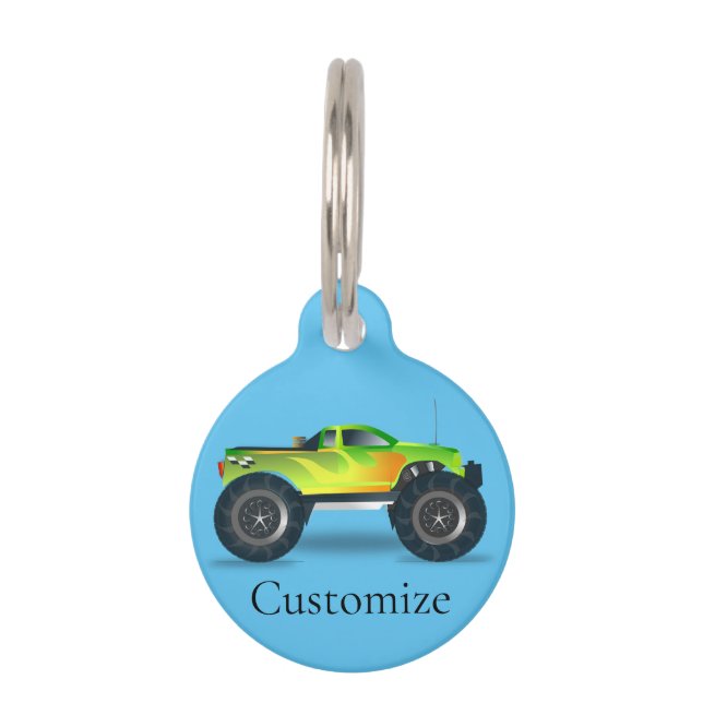 Médaillon Pour Animaux Monster Truck Thunder_Cove (Devant)