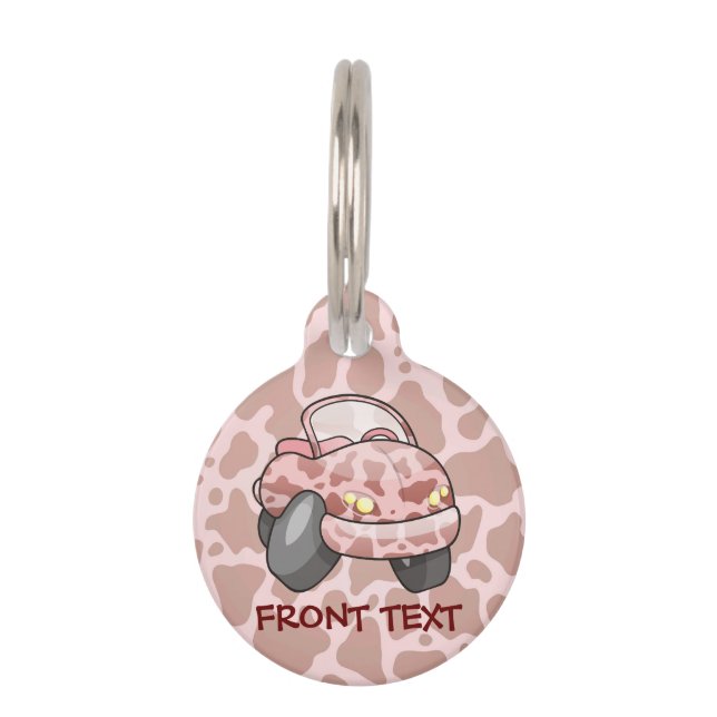 Médaillon Pour Animaux Moo Car (Devant)