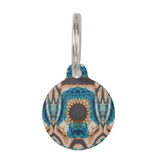 Médaillon Pour Animaux Motif autochtone Turquoise du sud-ouest