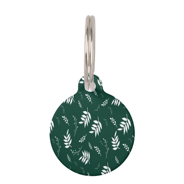 Médaillon Pour Animaux motif de feuille (Devant)