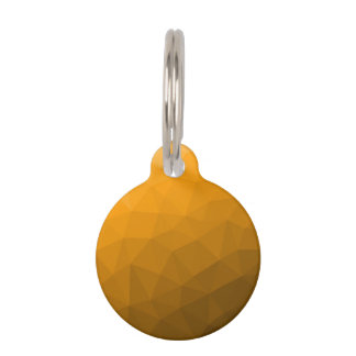 Médaillon Pour Animaux Motif de maillage géométrique dégradé orange