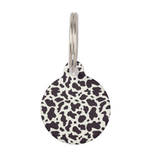 Médaillon Pour Animaux Motif de vache noir et blanc Imprimer