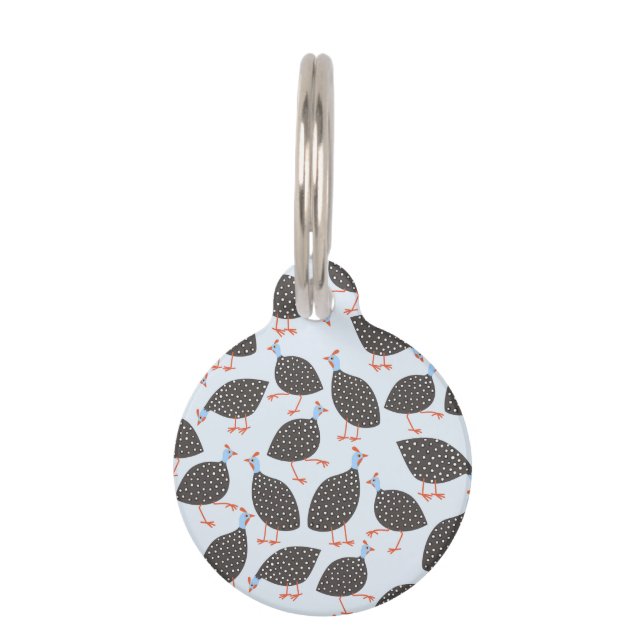 Médaillon Pour Animaux Motif d'oiseaux de Guinée Fowl (Devant)