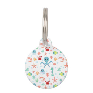 Médaillon Pour Animaux Motif du monde marin