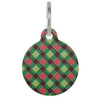 Médaillon Pour Animaux Motif en tissu de tatan Black Watch