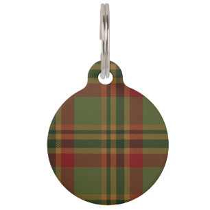 Médaillon Pour Animaux Motif en tissu de tatan Black Watch