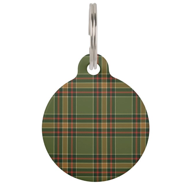 Médaillon Pour Animaux Motif en tissu de tatan Black Watch (Dos)