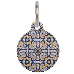 Médaillon Pour Animaux Motif en tuiles portugaises