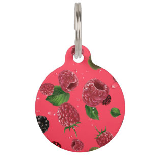 Médaillon Pour Animaux Motif framboise