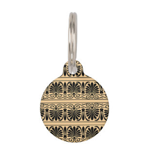 Médaillon Pour Animaux Motif grec méditerranéen arabe Brown