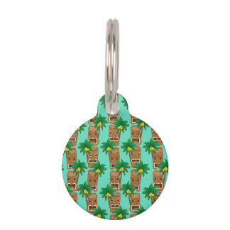 Médaillon Pour Animaux Motif hawaïen de répétition de Tiki