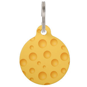 Médaillon Pour Animaux Motif jaune de fromage