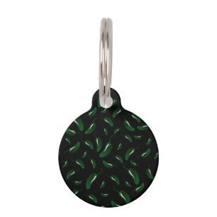 Médaillon Pour Animaux Motif noir de poivrons de jalapeno