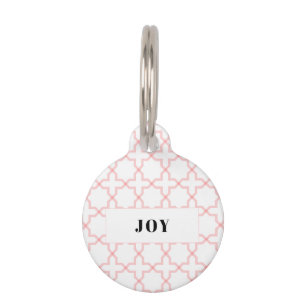 Médaillon Pour Animaux Motif personnalisé rose Pile