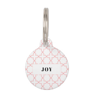 Médaillon Pour Animaux Motif personnalisé rose Pile