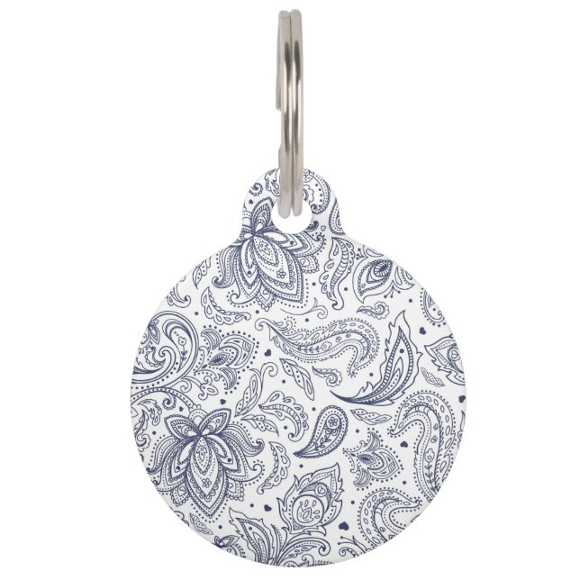 Médaillon Pour Animaux Motifs de fleurs classiques mignons (Devant)