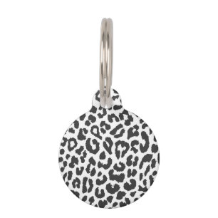 Médaillon Pour Animaux Motifs noirs et blancs de peau d'animal